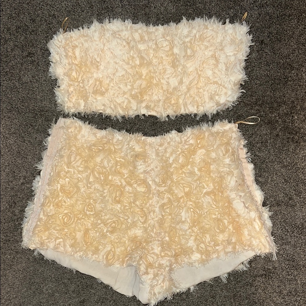 Zara Floral Cream Two-Piece Set